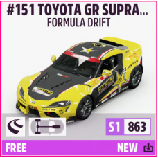 #151 TOYOTA GR SUPRA 2020 FORMULA DRIFT