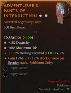 ADVENTURER'S PANTS INTERDICTION