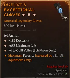 DUELIST'S EXCEPTIONAL GLOVES