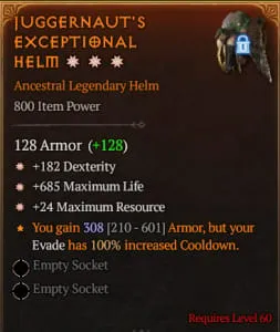 IUGGERNAUT'S EXCEPTIONAL HELM