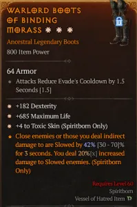 WARLORD BOOTS OF BINDING MORASS