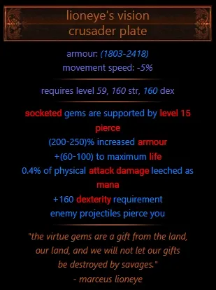 6 Link Lioneye's Vision