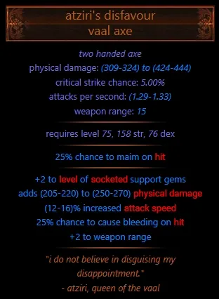 6 Link Atziri's Disfavour