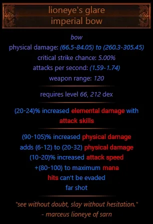 6 Link Lioneye's Glare