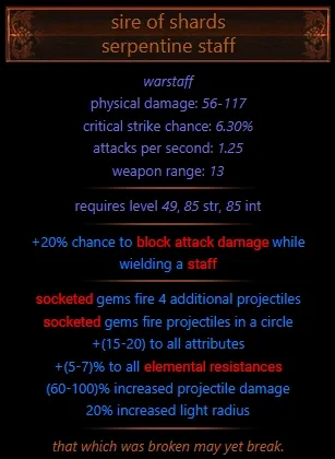 6 Link Sire of Shards